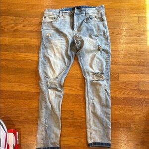 Light Blue Distressed Men's Jeans